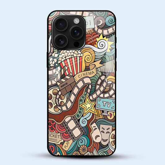 Movie Buff Doodle Mobile Back Cover Main Image