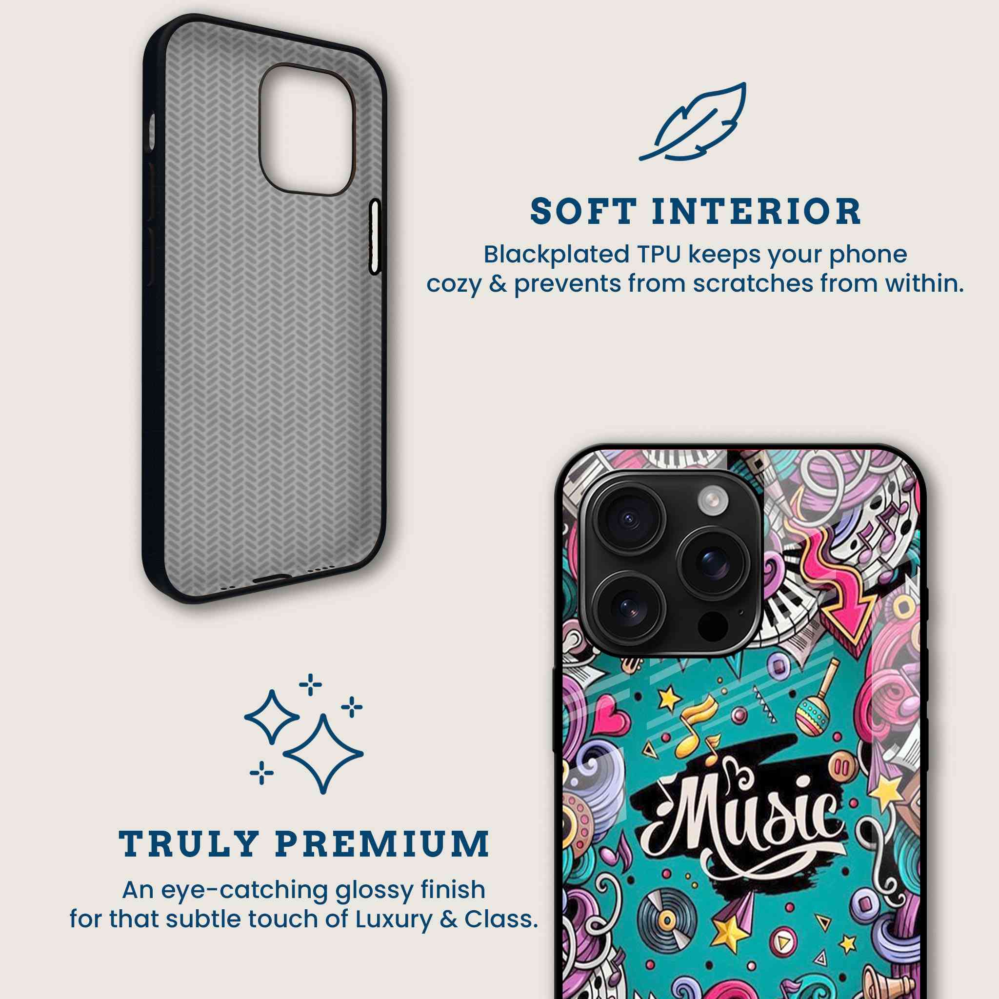 Musical Notes Mobile Back Cover Brand Image