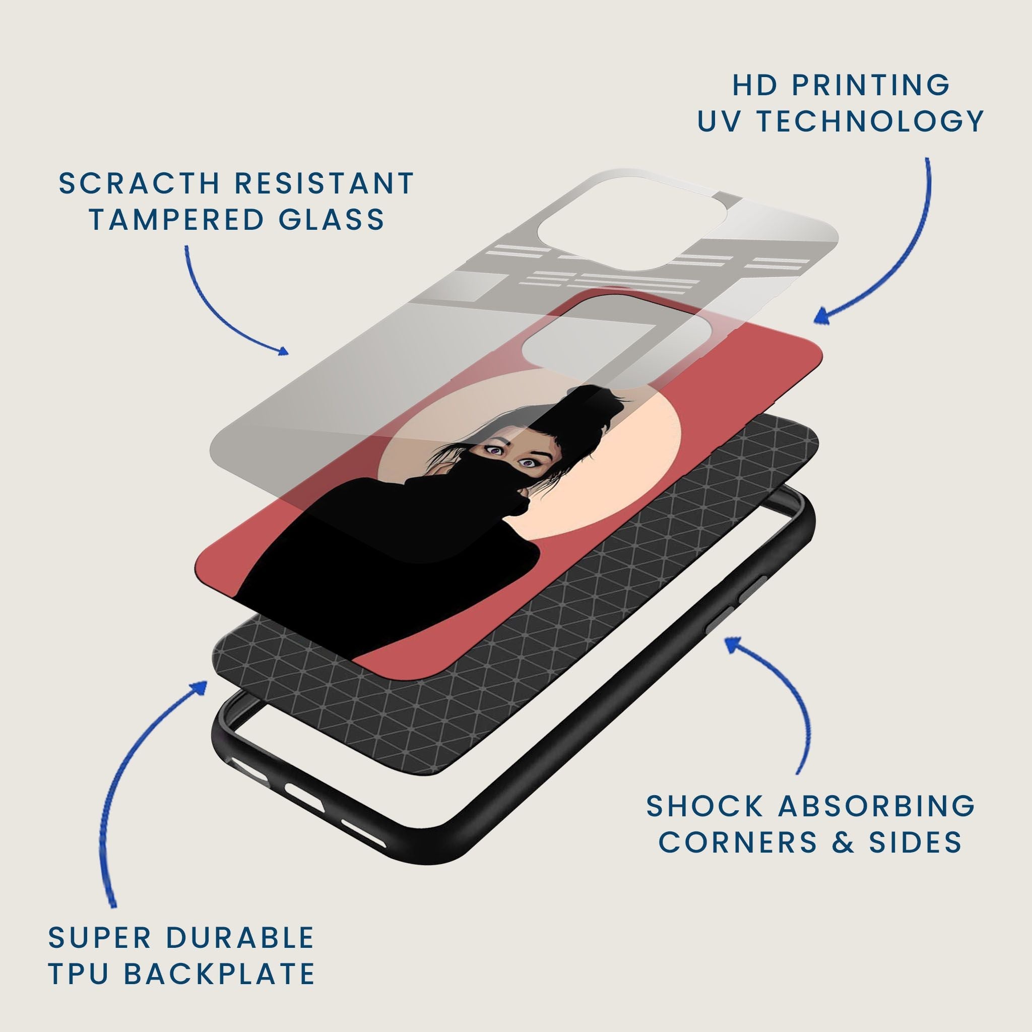 Mystic Gaze Mobile Back Cover Layer Image