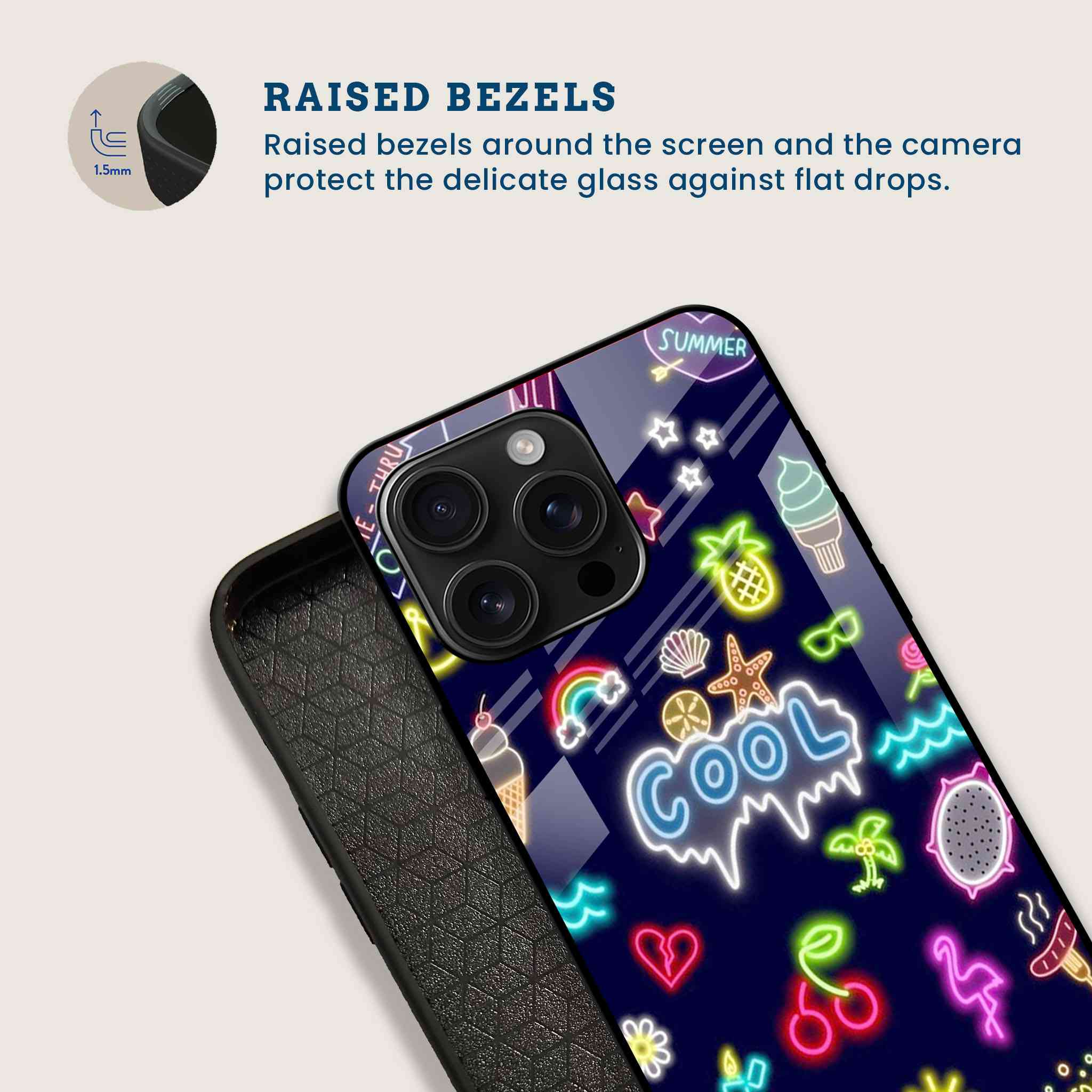 Neon Dreams Cool Mobile Back Cover Bezel Image