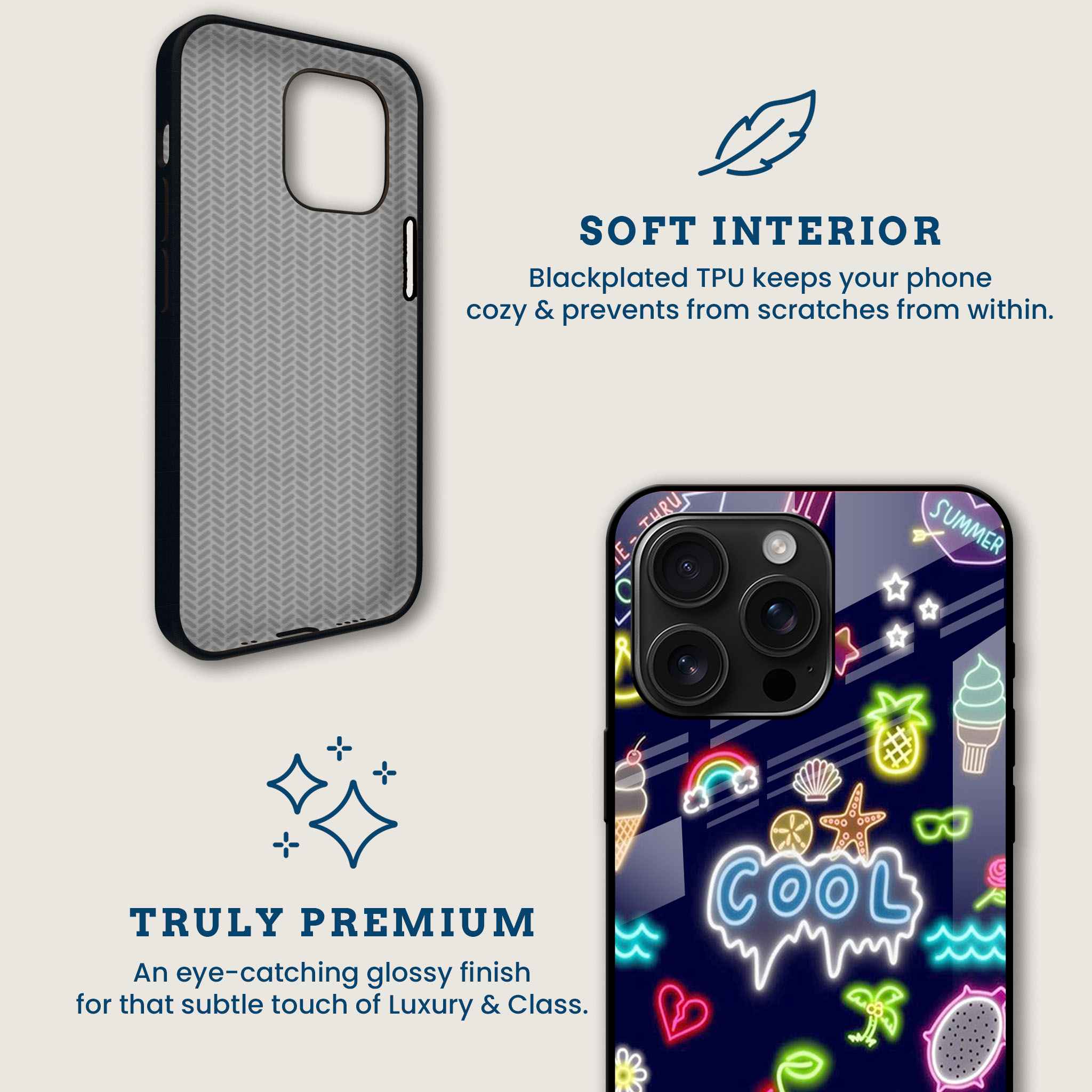 Neon Dreams Cool Mobile Back Cover Brand Image