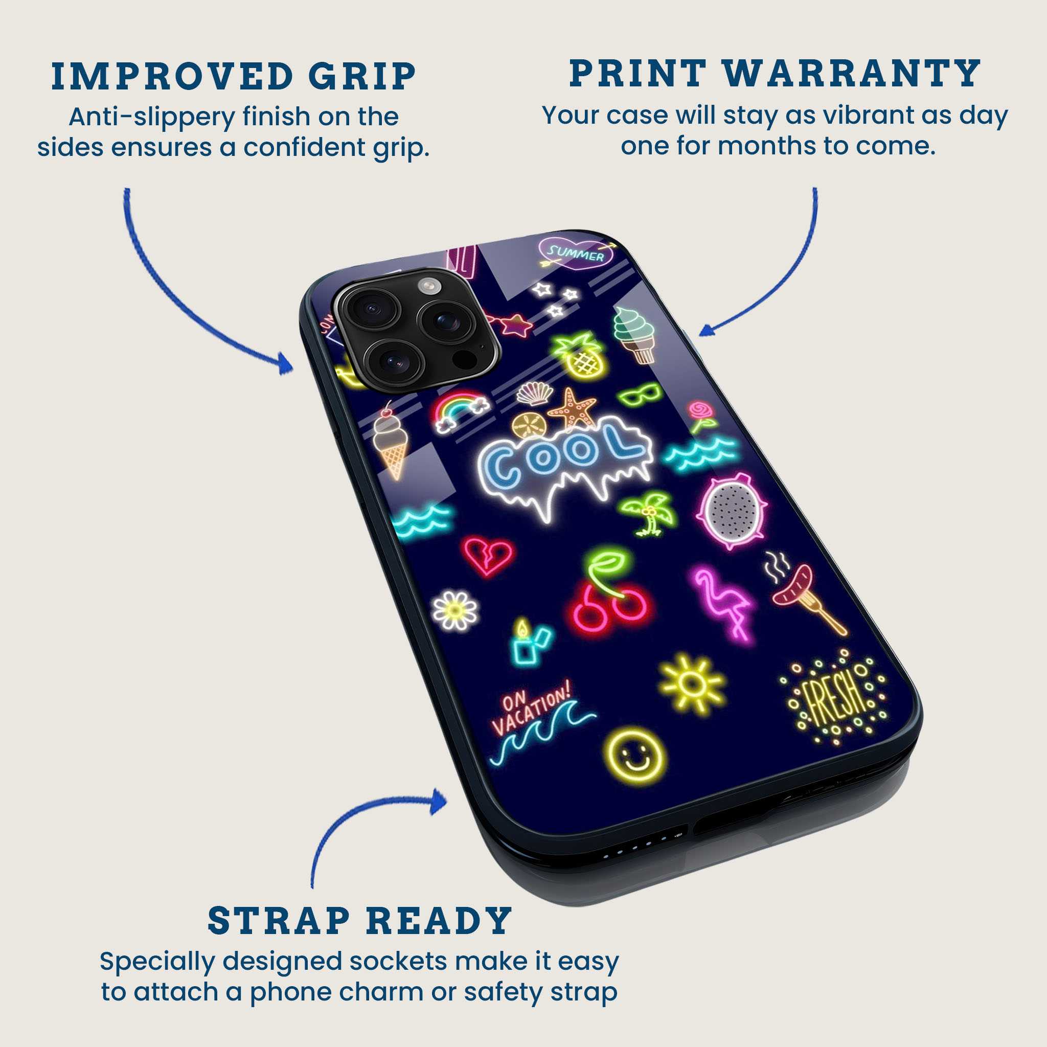 Neon Dreams Cool Mobile Back Cover Feature Image