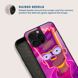 Neon Simpson Mobile Back Cover Bezel Image