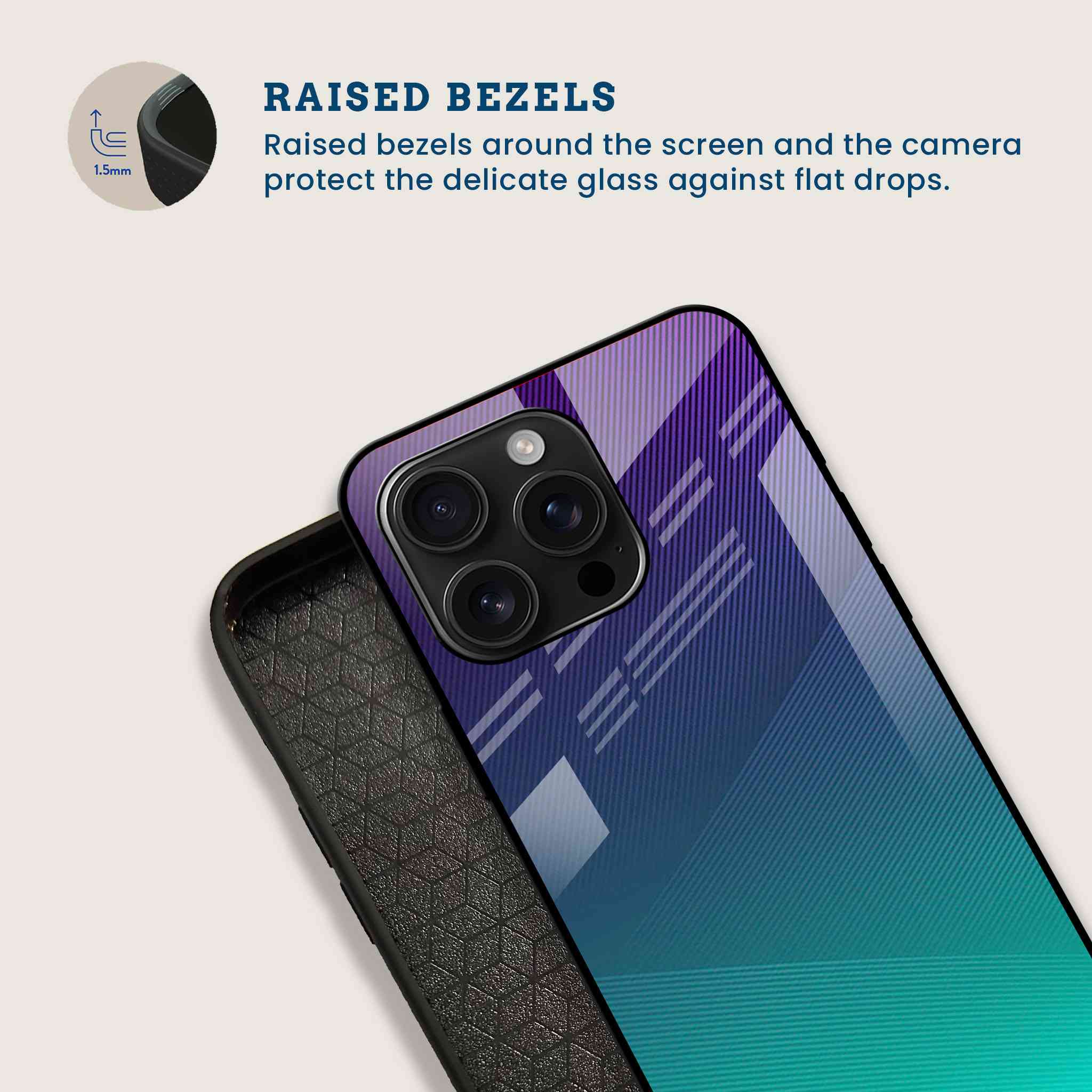 Ocean Breeze Gradient Mobile Back Cover Bezel Image