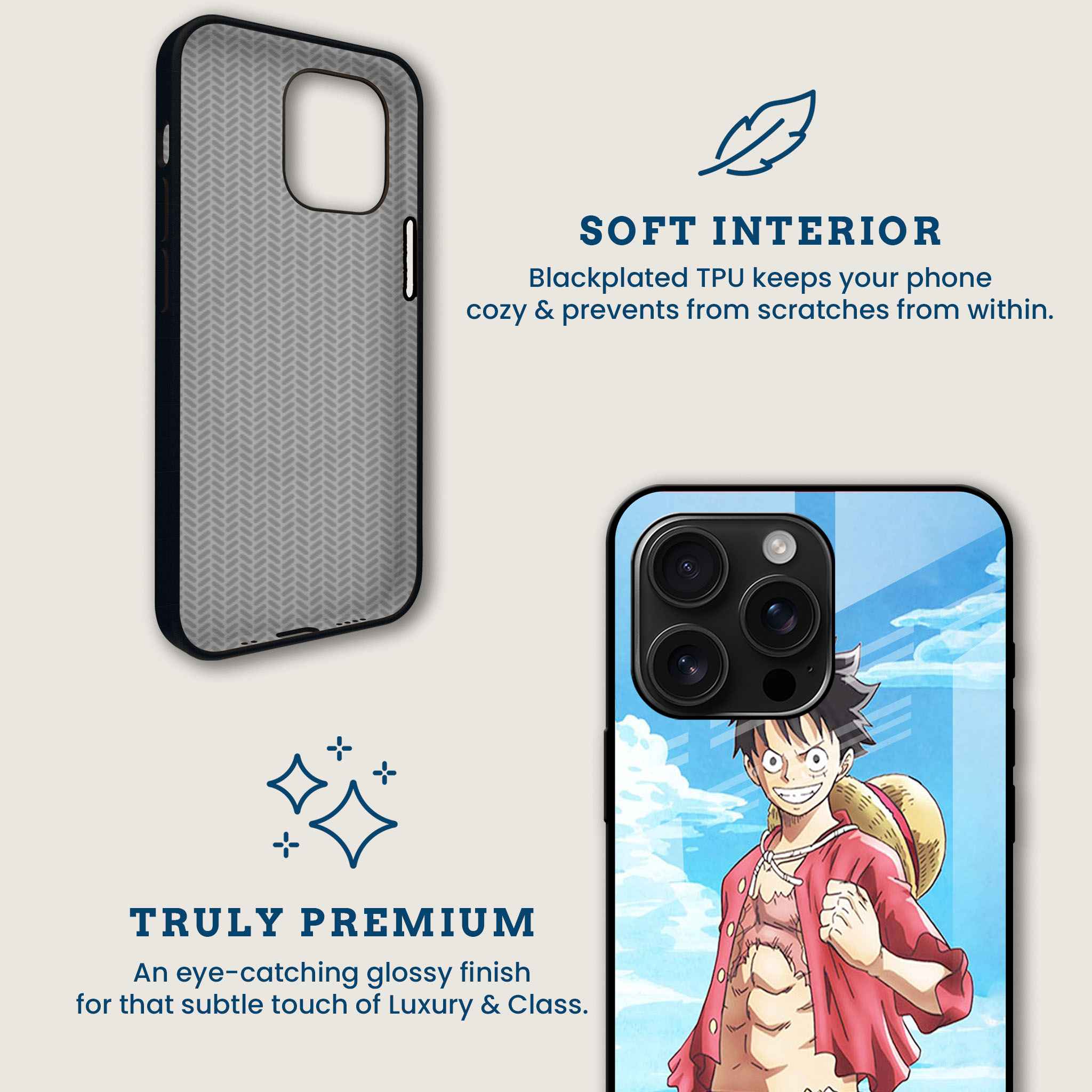 One Piece Luffy Mobile Back Cover Brand Image