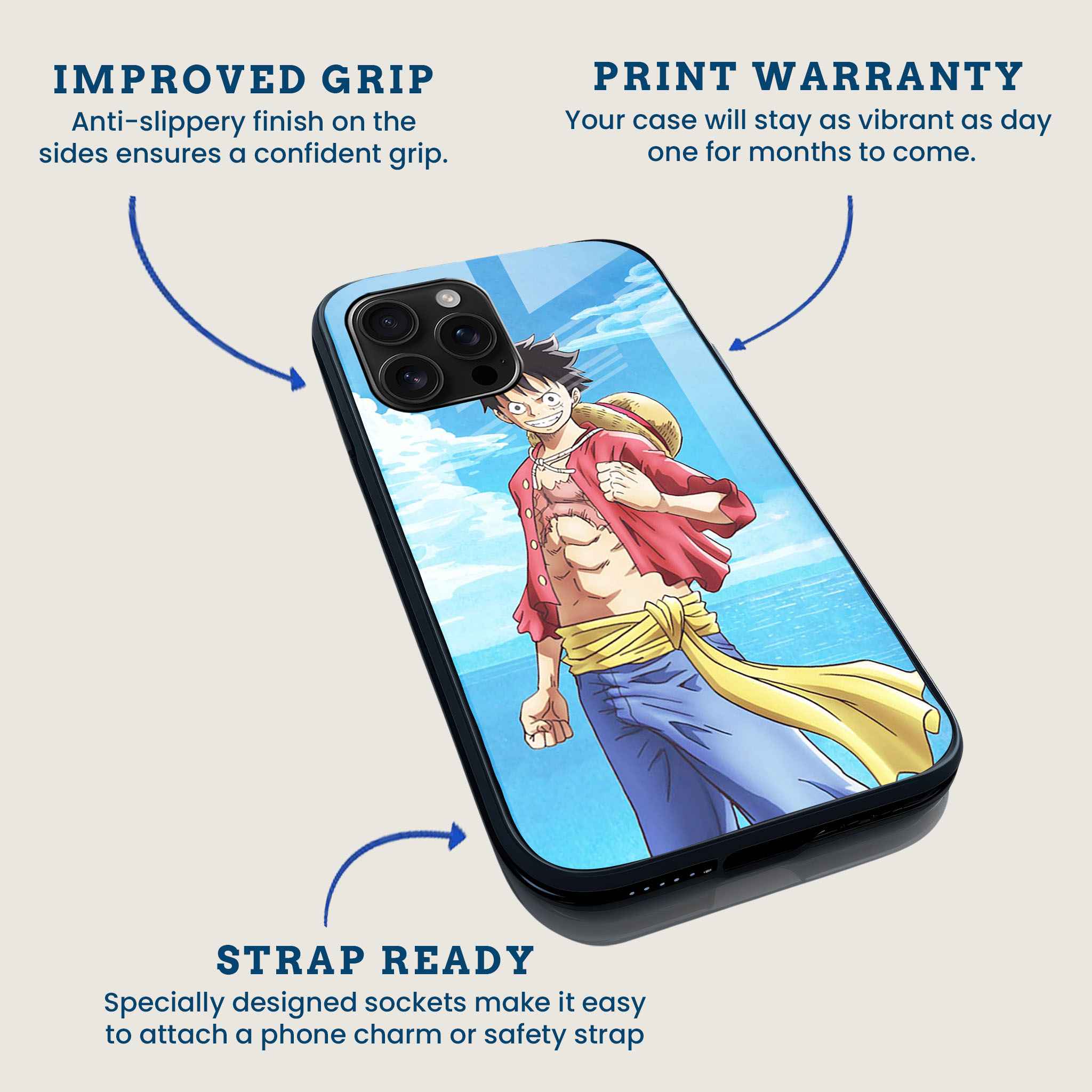 One Piece Luffy Mobile Back Cover Feature Image