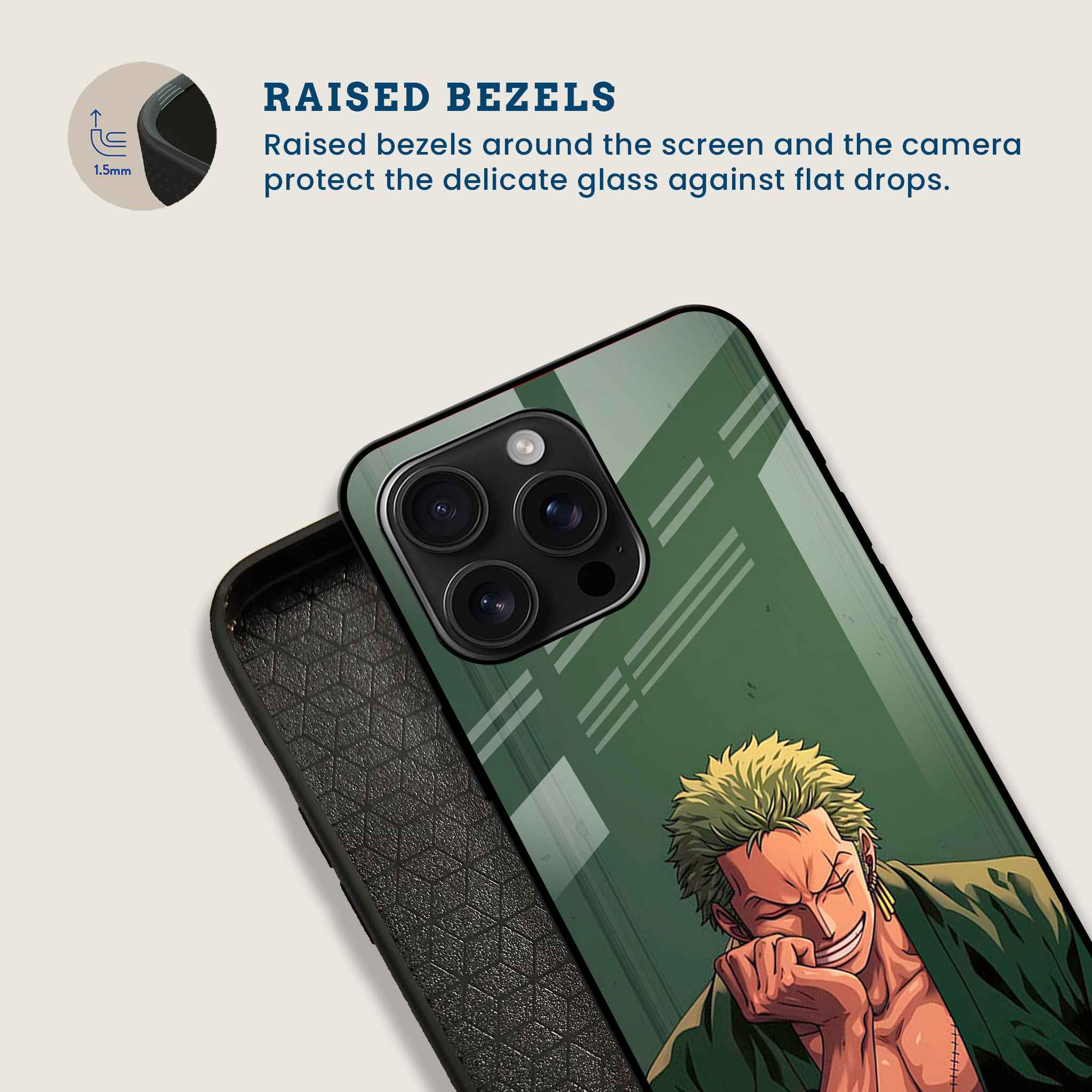 One Piece Zoro Mobile Back Cover Bezel Image