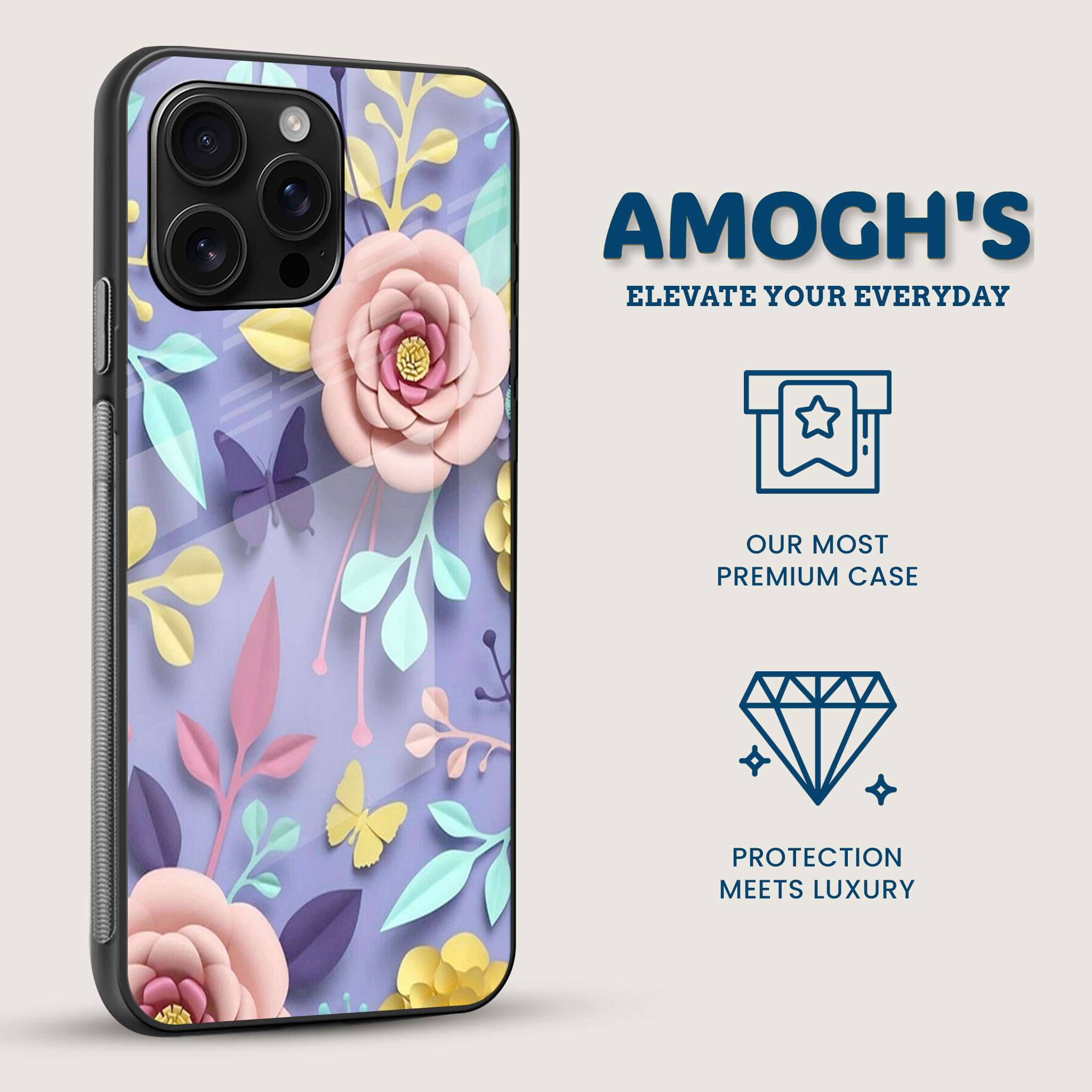 Pastel Petals Mobile Back Cover Side Image
