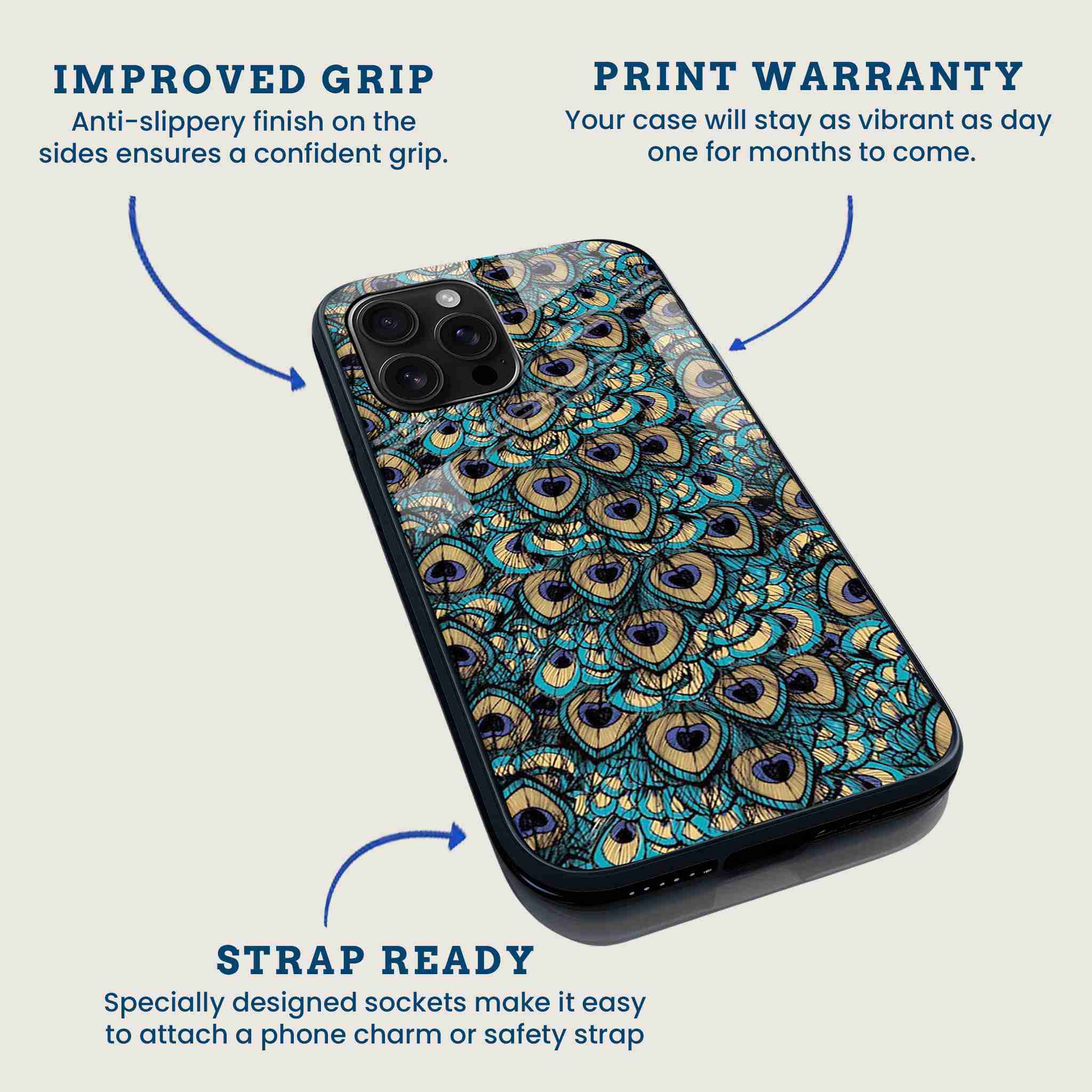 Peacock Plume Mobile Back Cover Feature Image