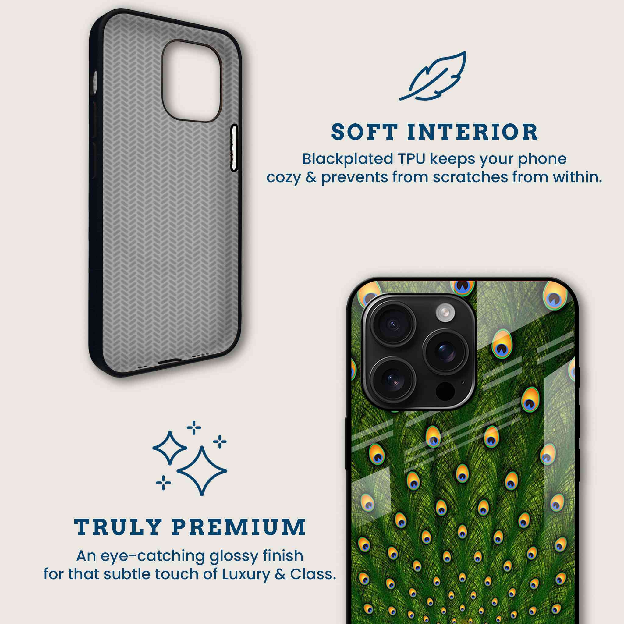 Peacock Pride Vibrant Mobile Back Cover Brand Image
