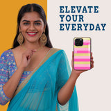Pink Gold Glam Mobile Back Cover Woman Image