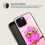 Pink Owl Mobile Back Cover Bezel Image