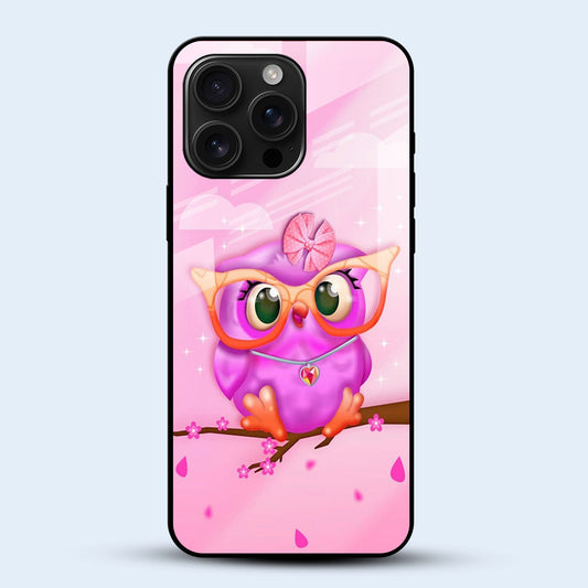 Pink Owl Mobile Back Cover Main Image