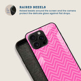 Pink ZigZag Mobile Back Cover Bezel Image