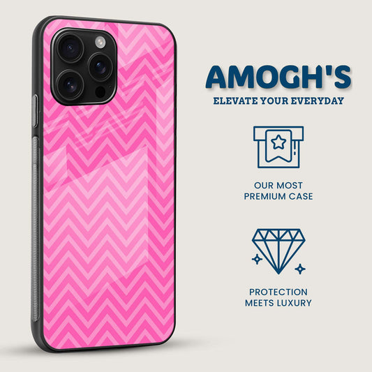 Pink ZigZag Mobile Back Cover Side Image