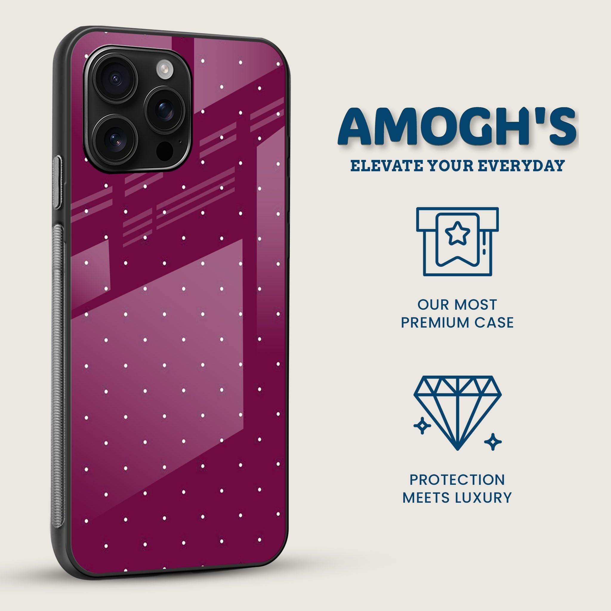 Plum Dots Retro Mobile Back Cover Side Image