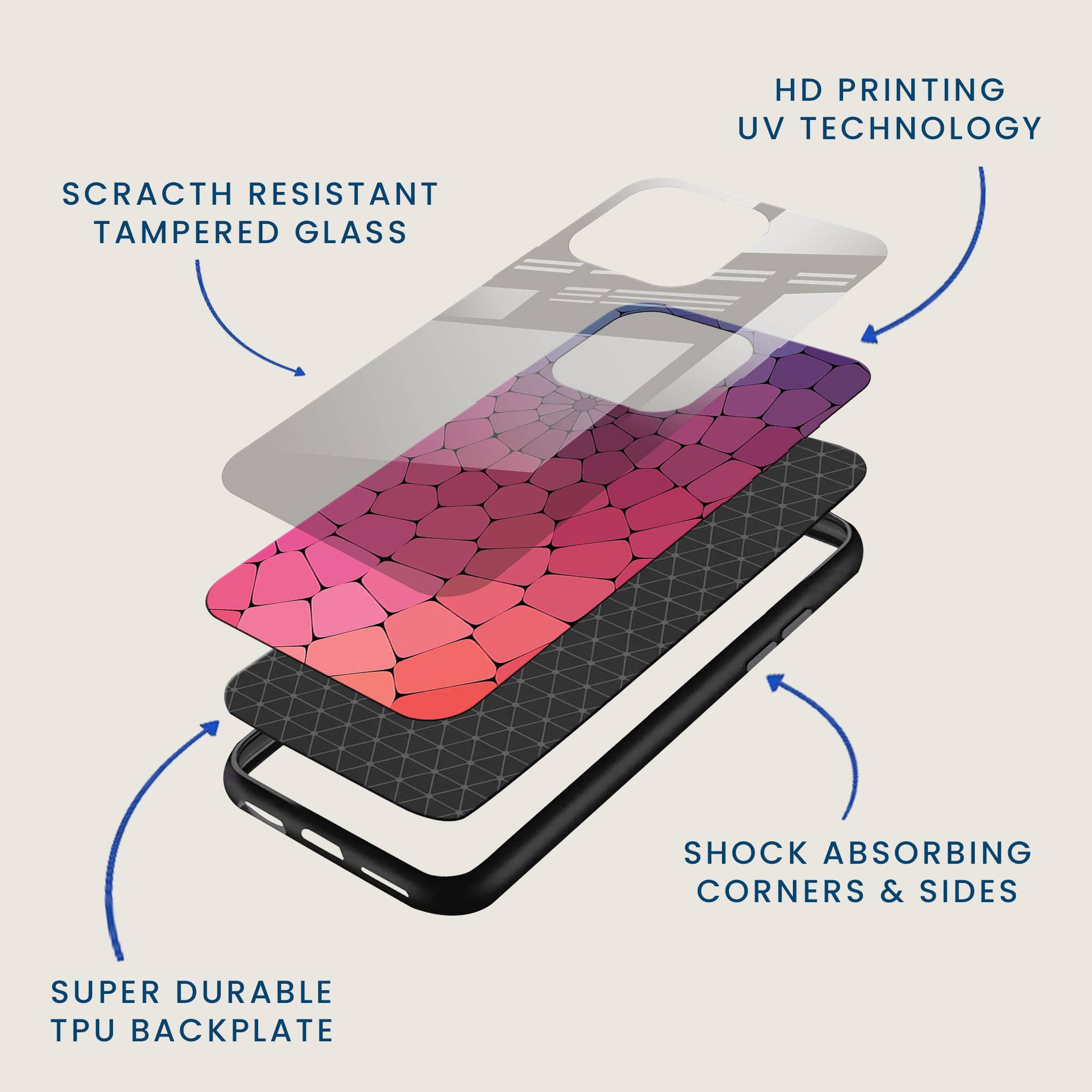 Polygon Power Mobile Back Cover Layer Image