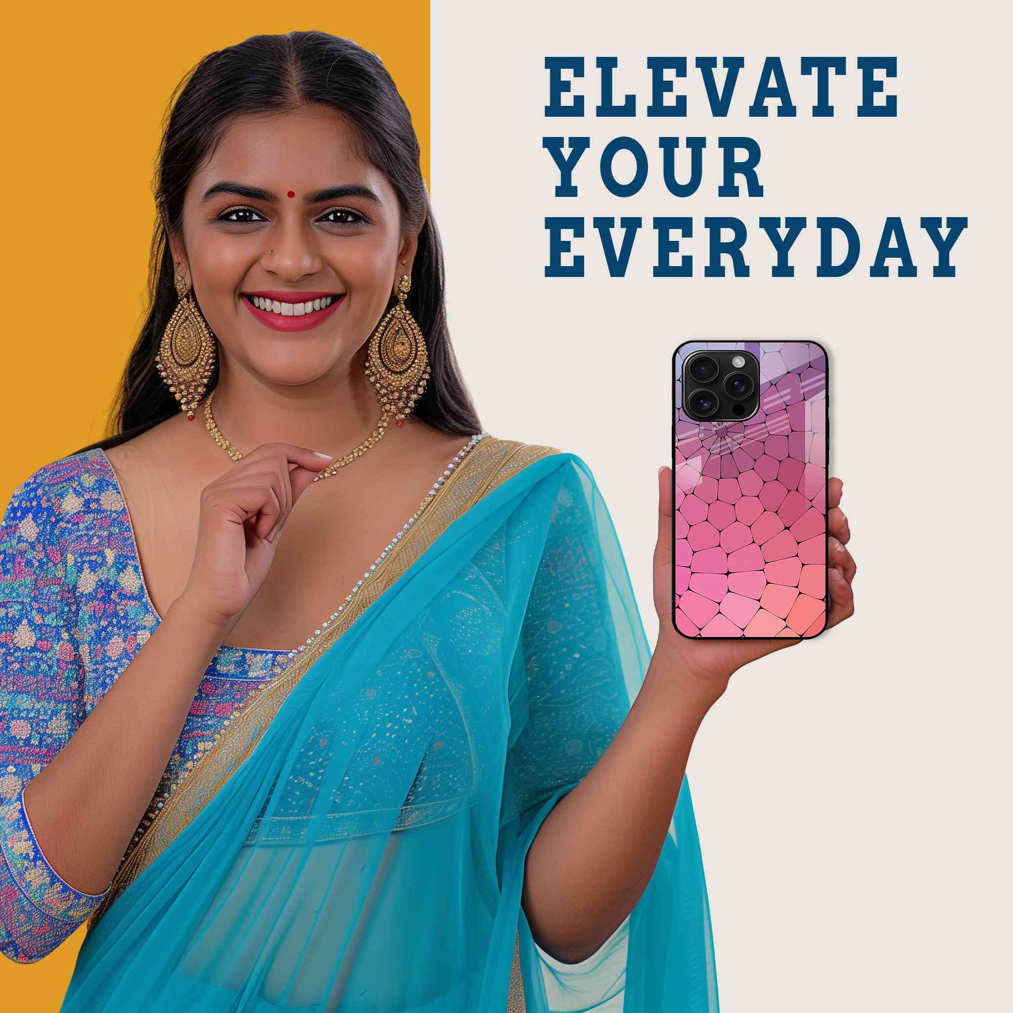 Polygon Power Mobile Back Cover Woman Image