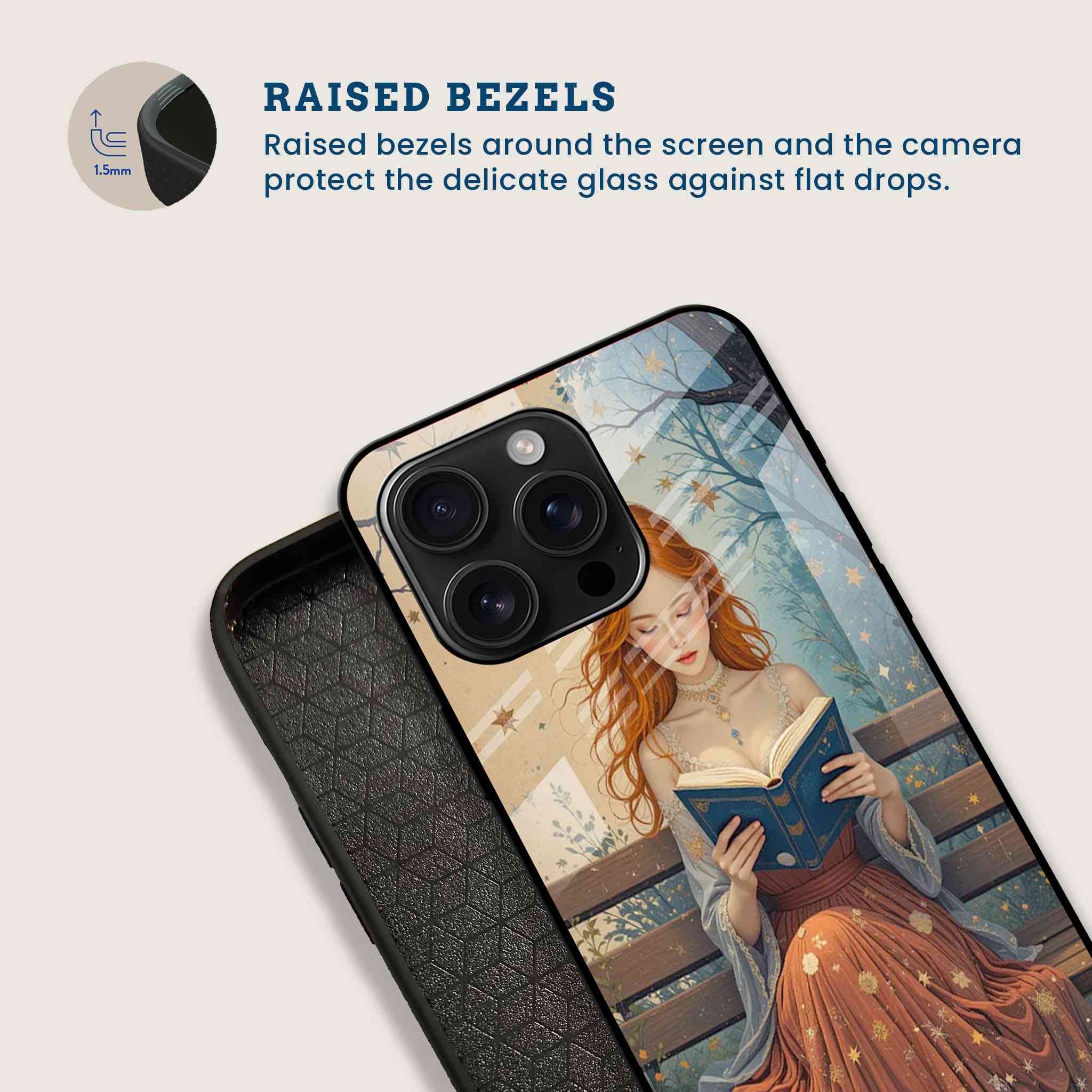Princess Bookworm Mobile Back Cover Bezel Image