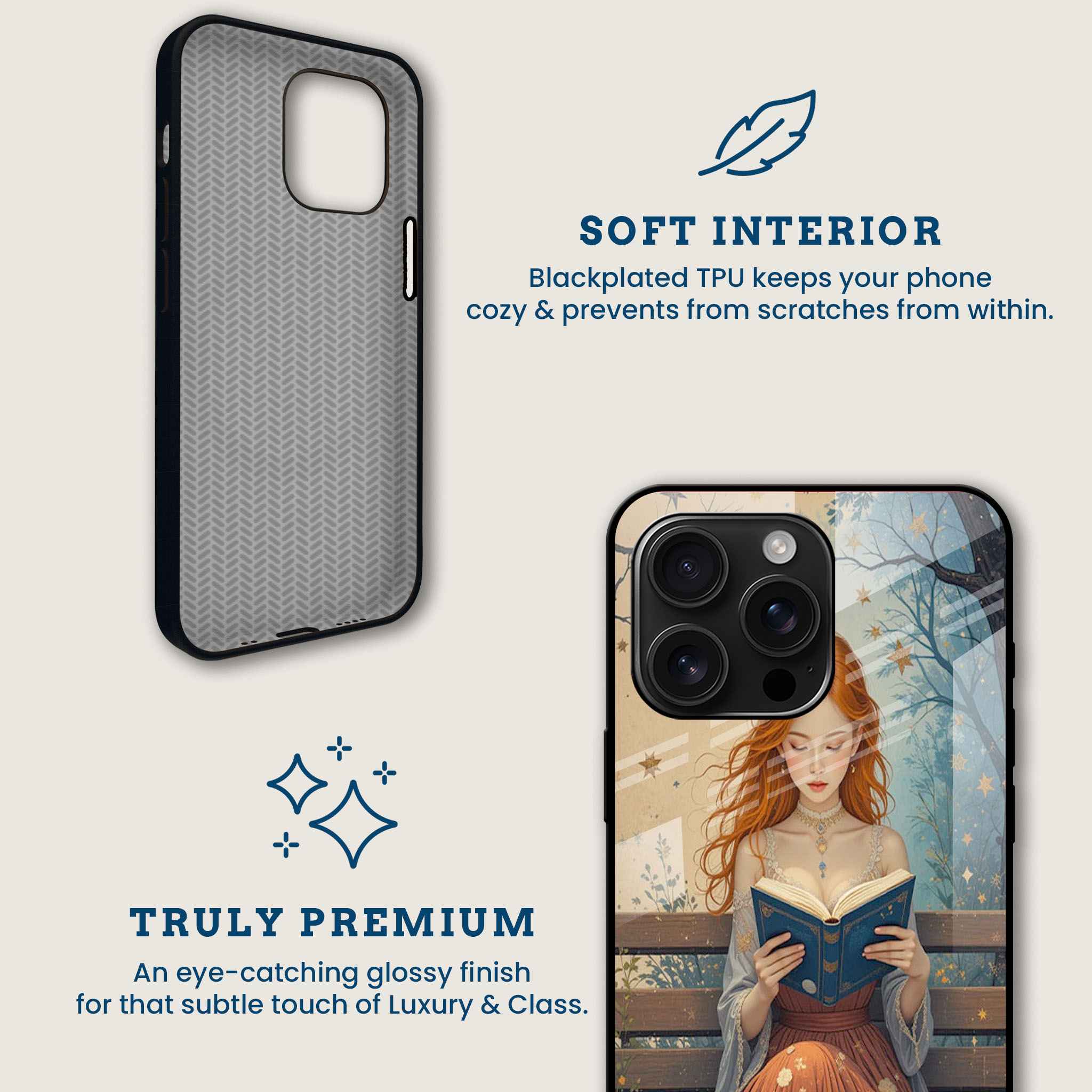 Princess Bookworm Mobile Back Cover Brand Image