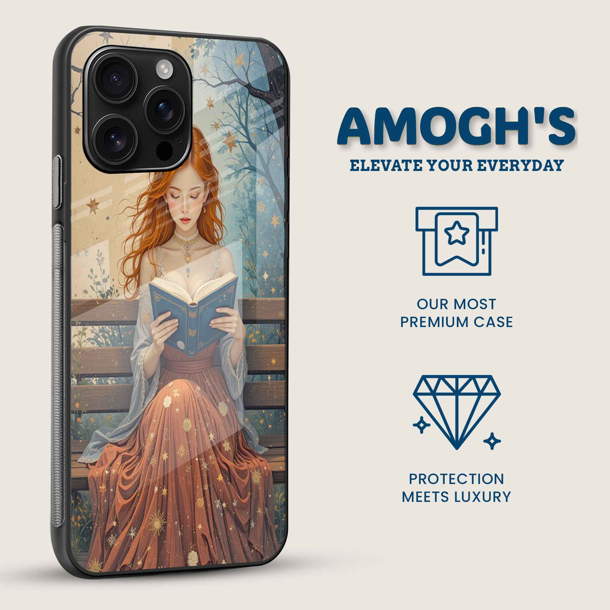 Princess Bookworm Mobile Back Cover Side Image