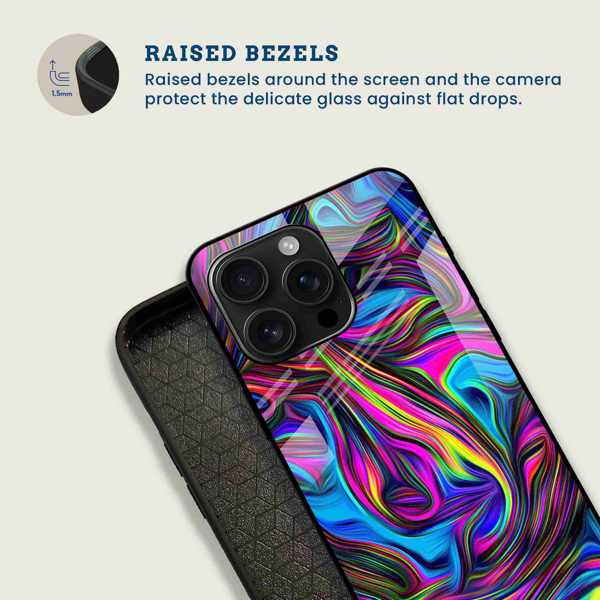 Psychedelic Swirls Mobile Back Cover Bezel Image