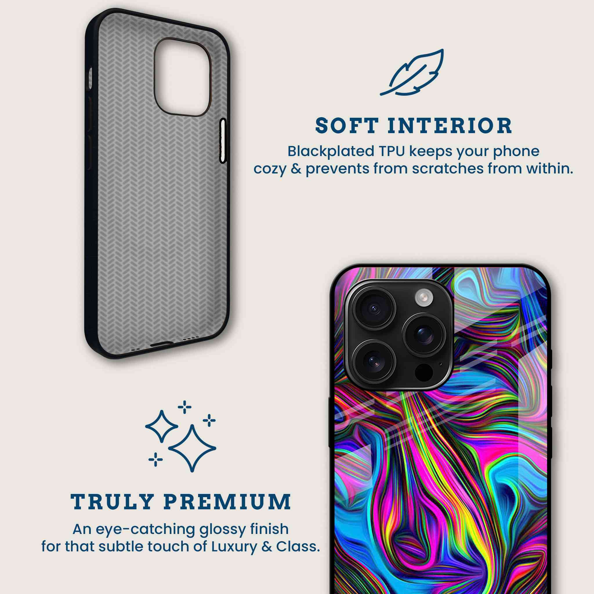 Psychedelic Swirls Mobile Back Cover Brand Image