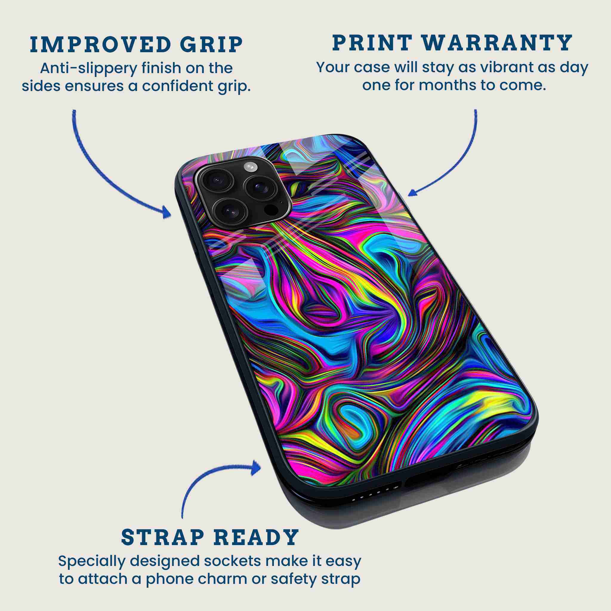 Psychedelic Swirls Mobile Back Cover Feature Image