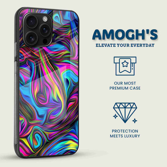 Psychedelic Swirls Mobile Back Cover Side Image
