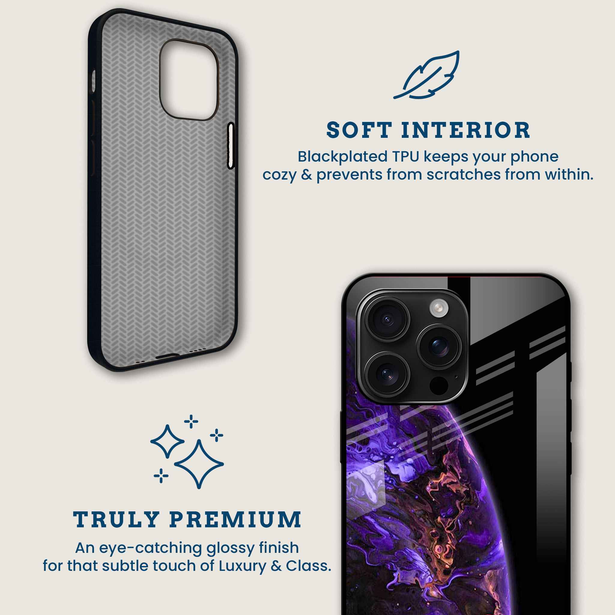Purple Galaxy Mobile Back Cover Brand Image