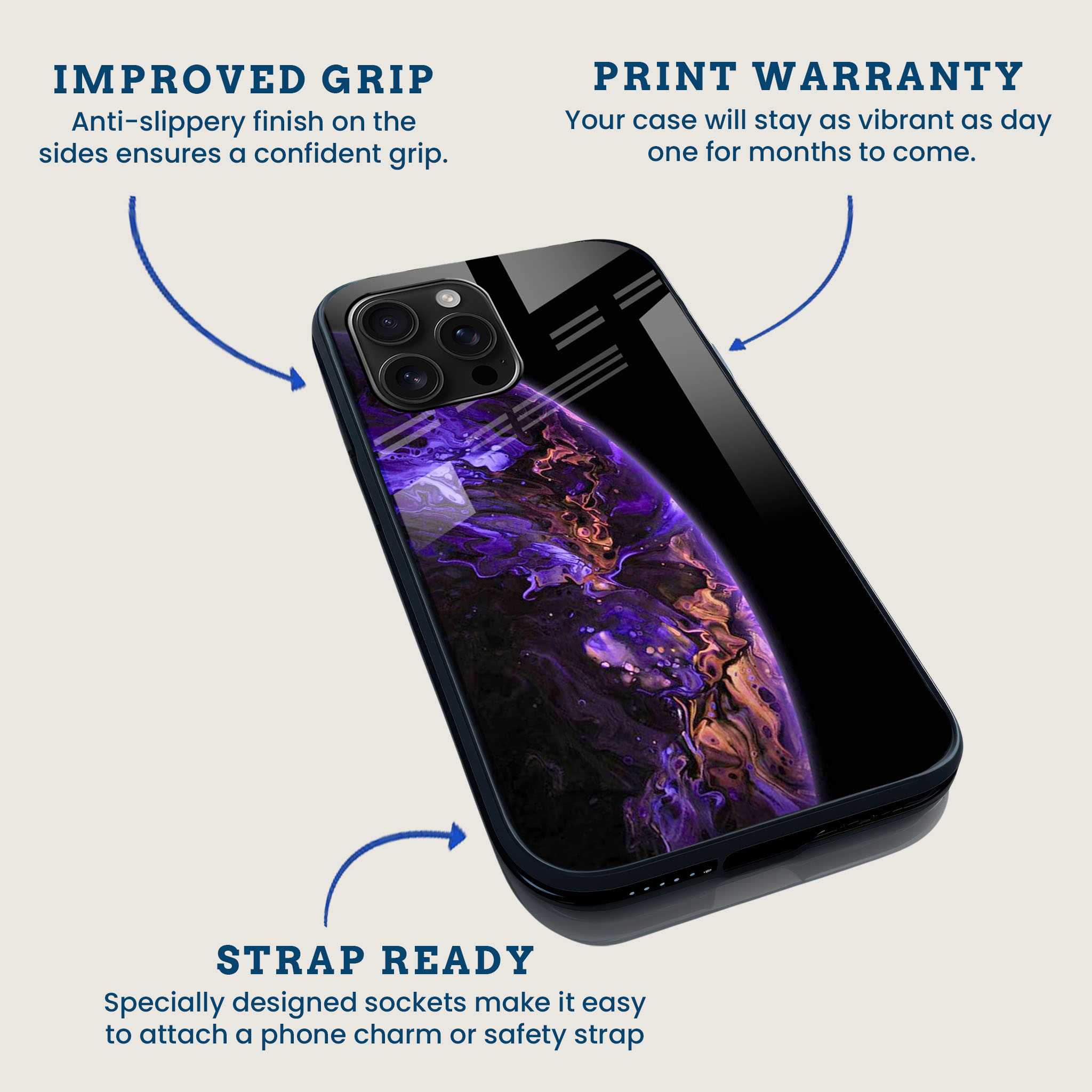 Purple Galaxy Mobile Back Cover Feature Image