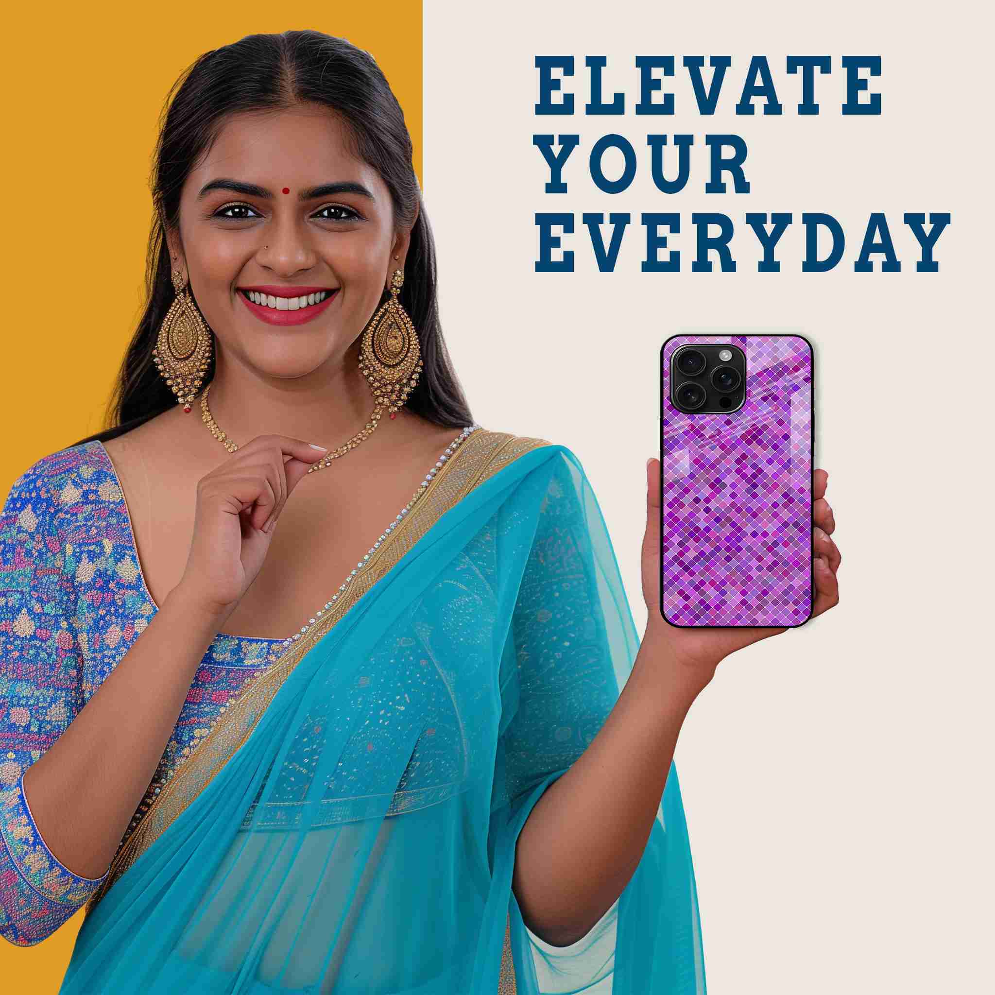 Purple Pixel Art Mobile Back Cover Woman Image