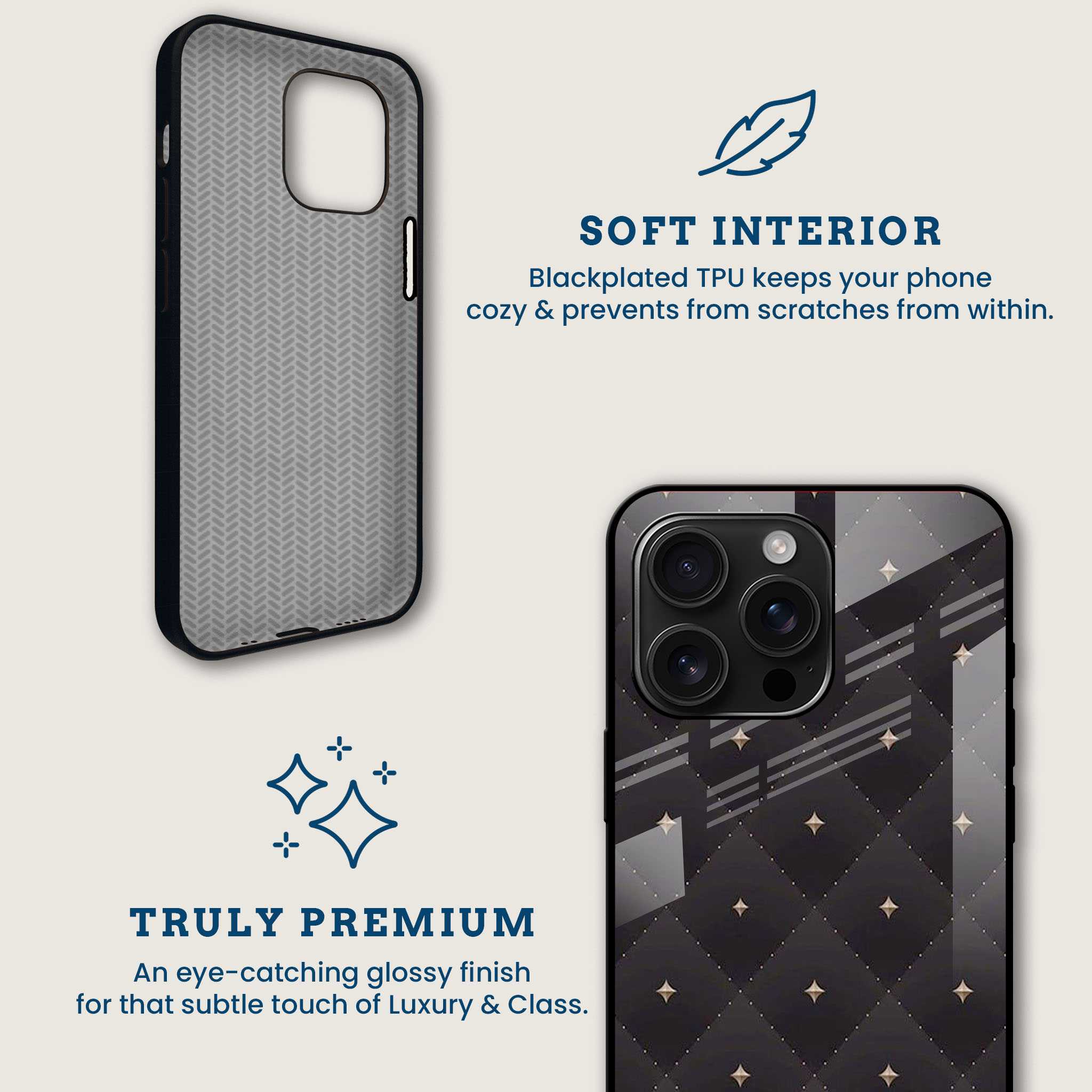 Quilted Stars Mobile Back Cover Brand Image