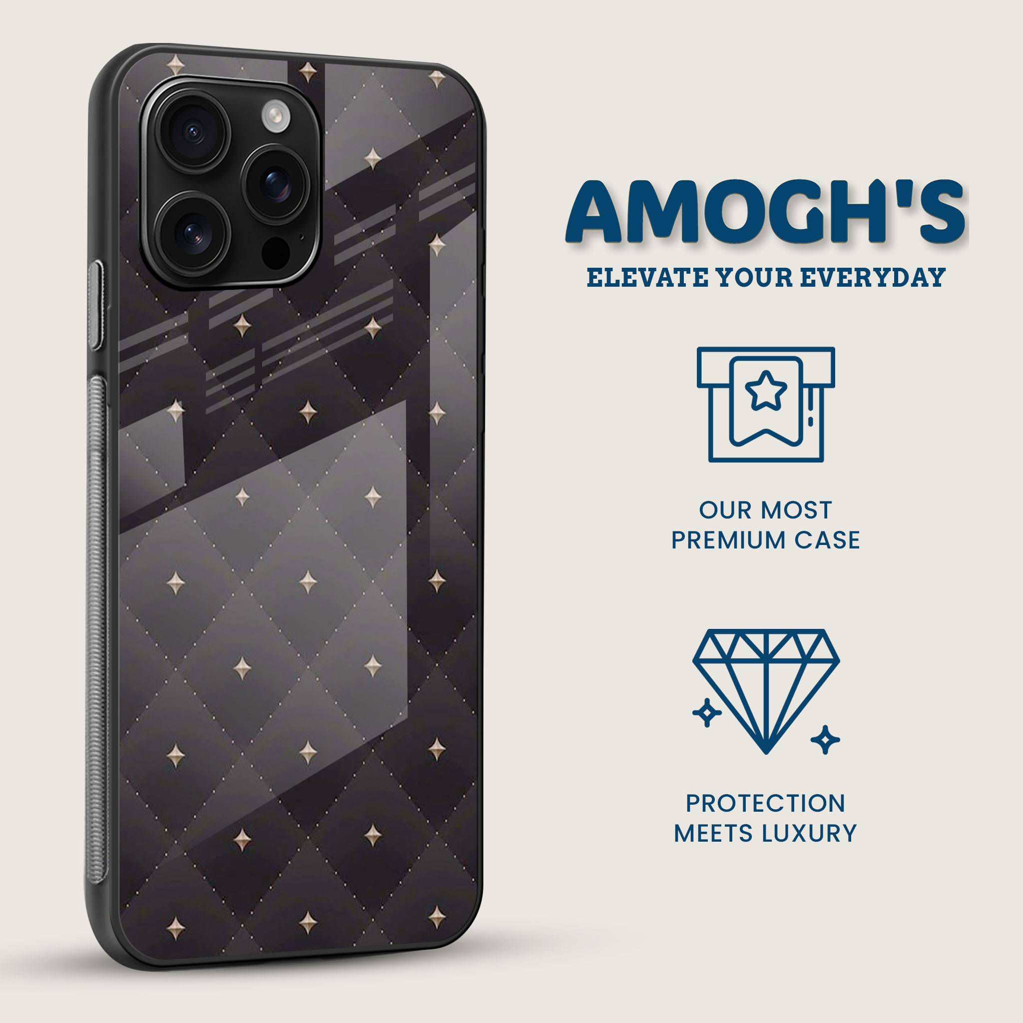 Quilted Stars Mobile Back Cover Side Image