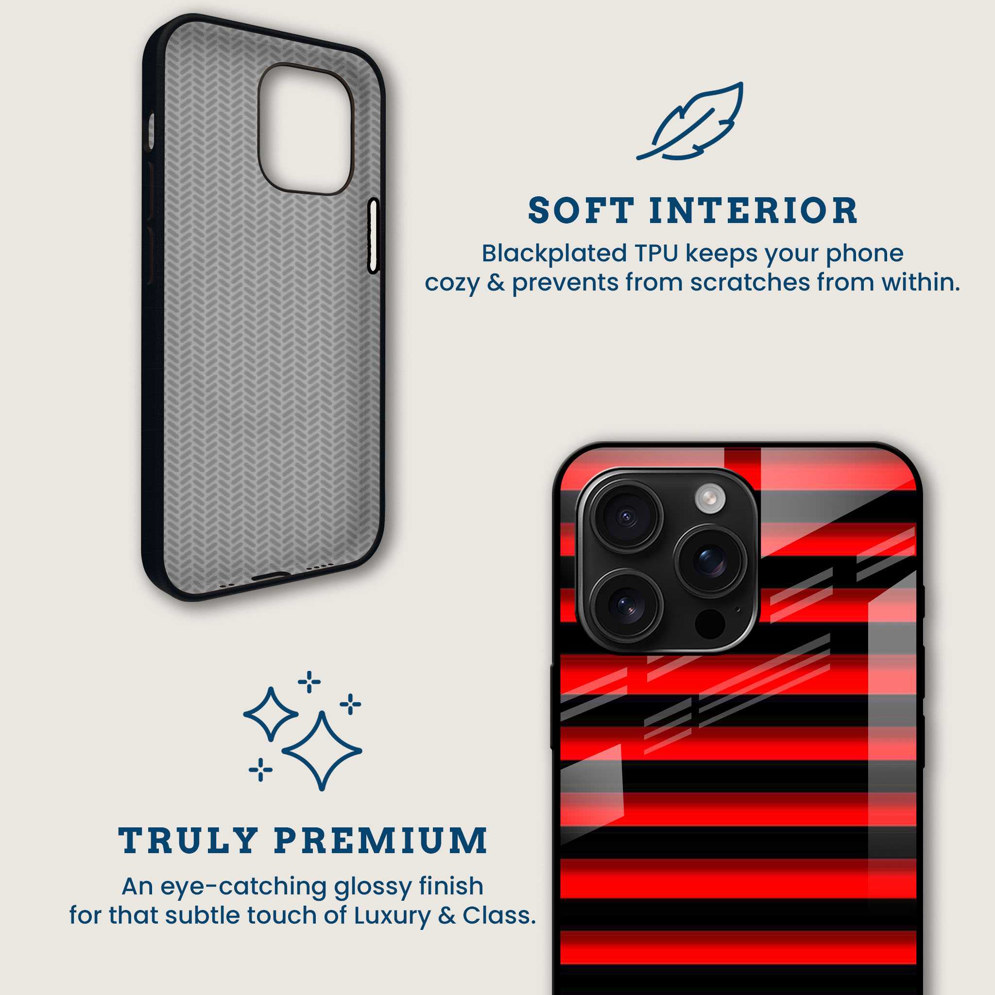 Racer Stripes Mobile Back Cover Brand Image