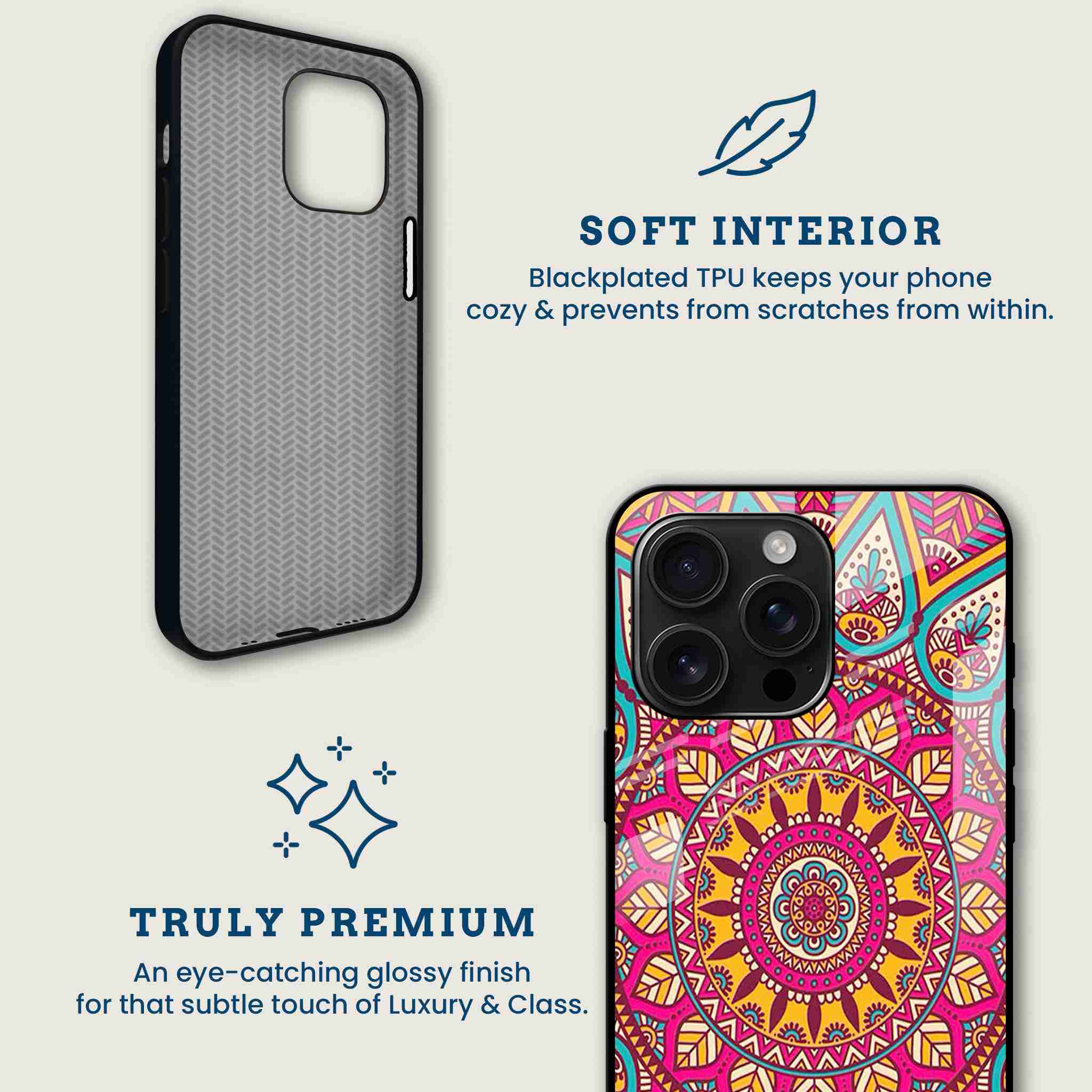 Radiant Mandala Mobile Back Cover Brand Image