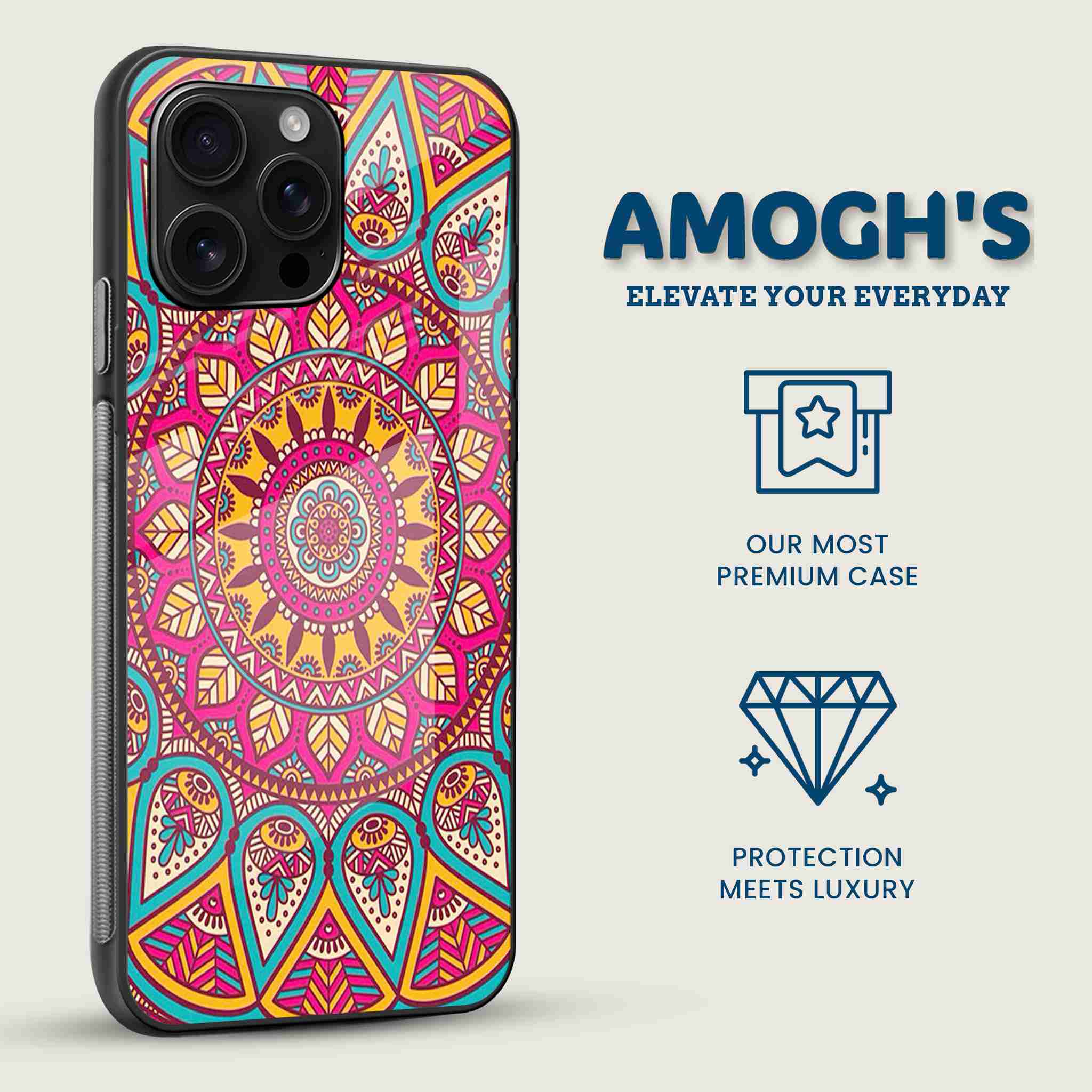Radiant Mandala Mobile Back Cover Side Image