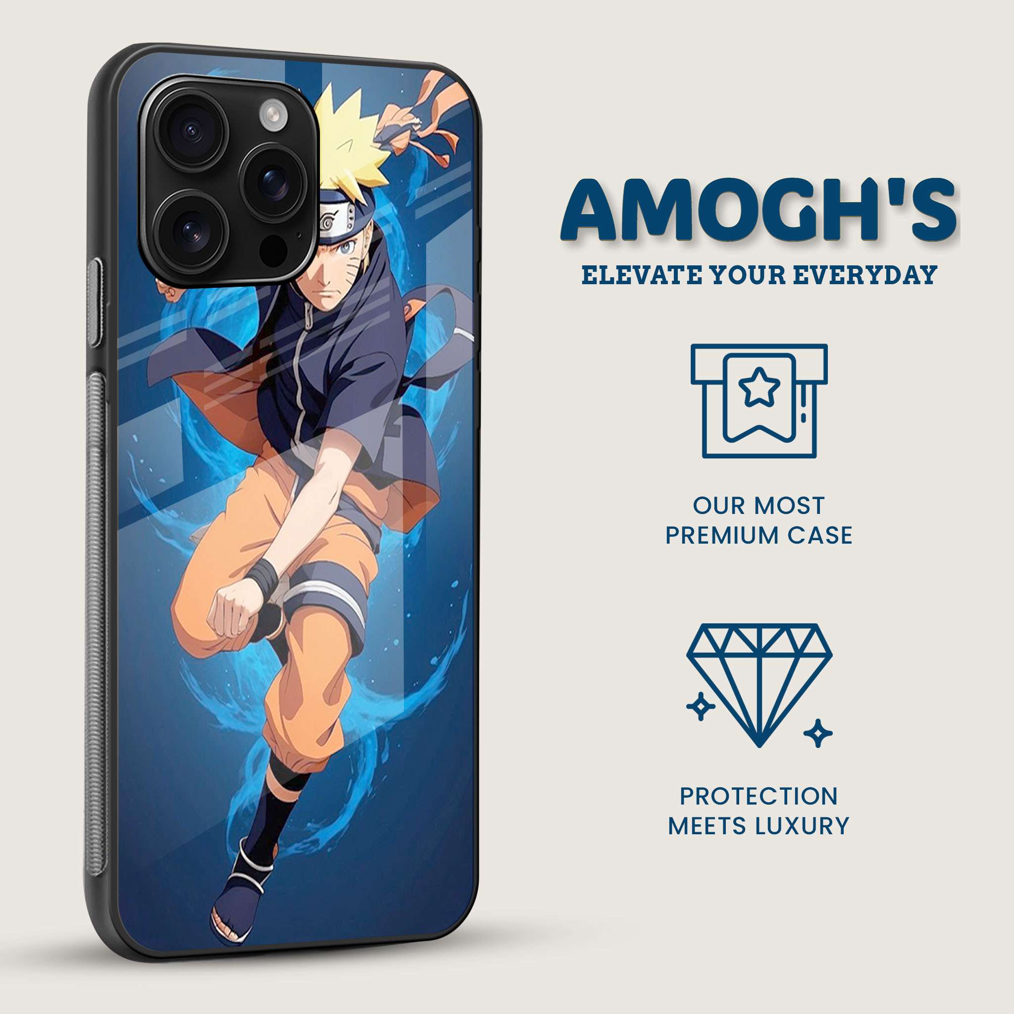 Rasengan Naruto Mobile Back Cover Side Image