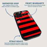 Red And Black Striped Mobile Back Cover Feature Image