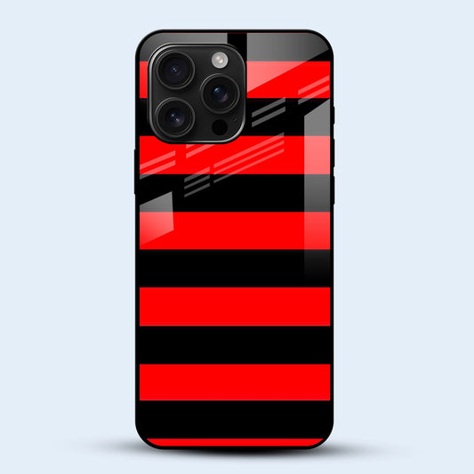 Red And Black Striped Mobile Back Cover Main Image