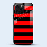 Red And Black Striped Mobile Back Cover Main Image