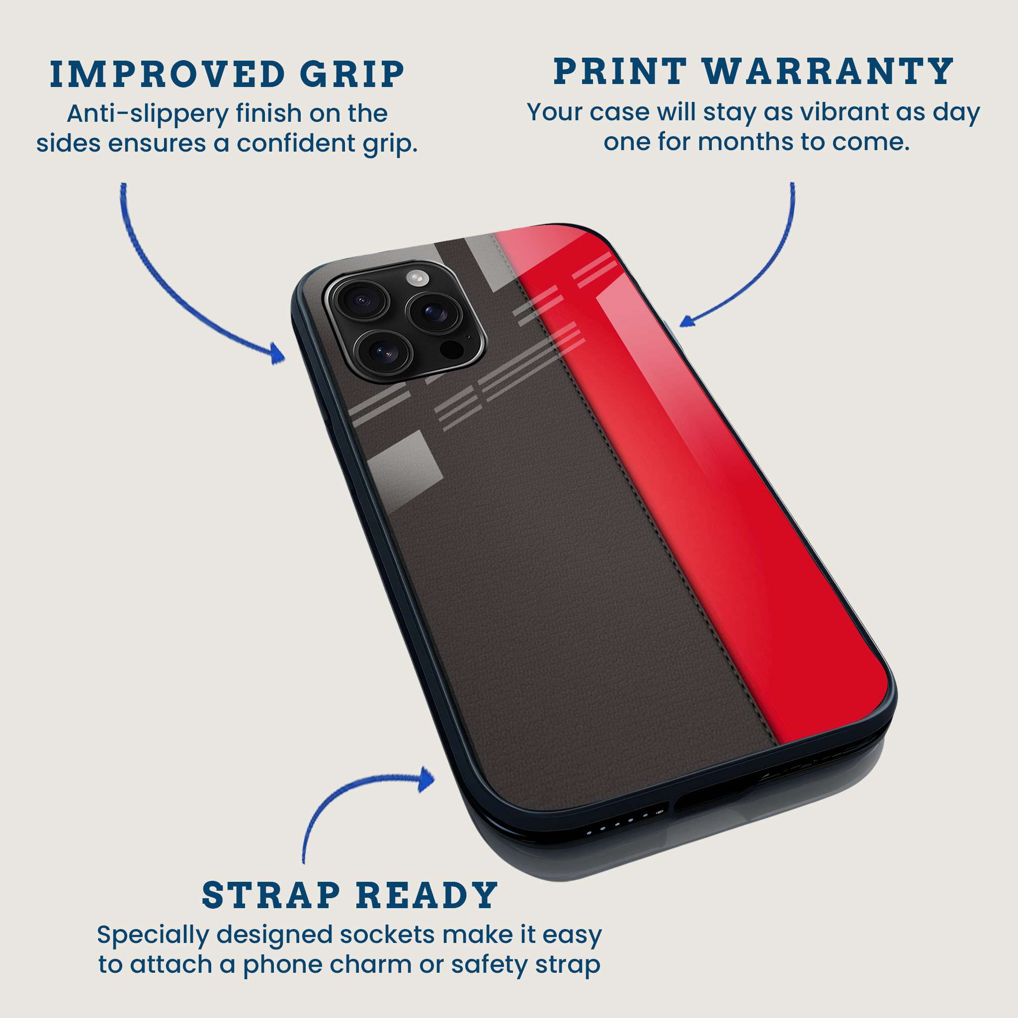 Red Leather Mobile Back Cover Feature Image