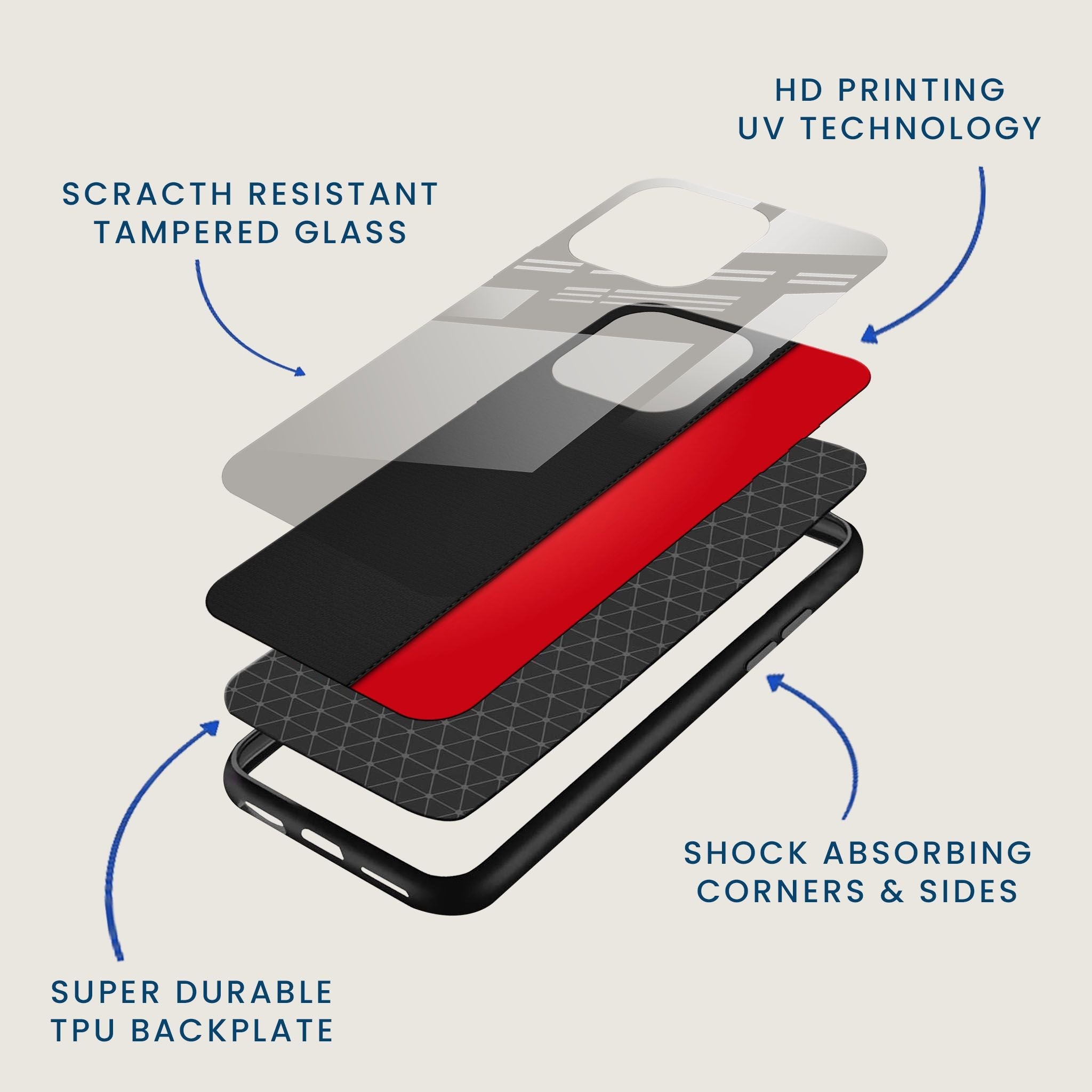 Red Leather Mobile Back Cover Layer Image