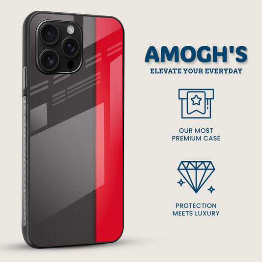 Red Leather Mobile Back Cover Side Image