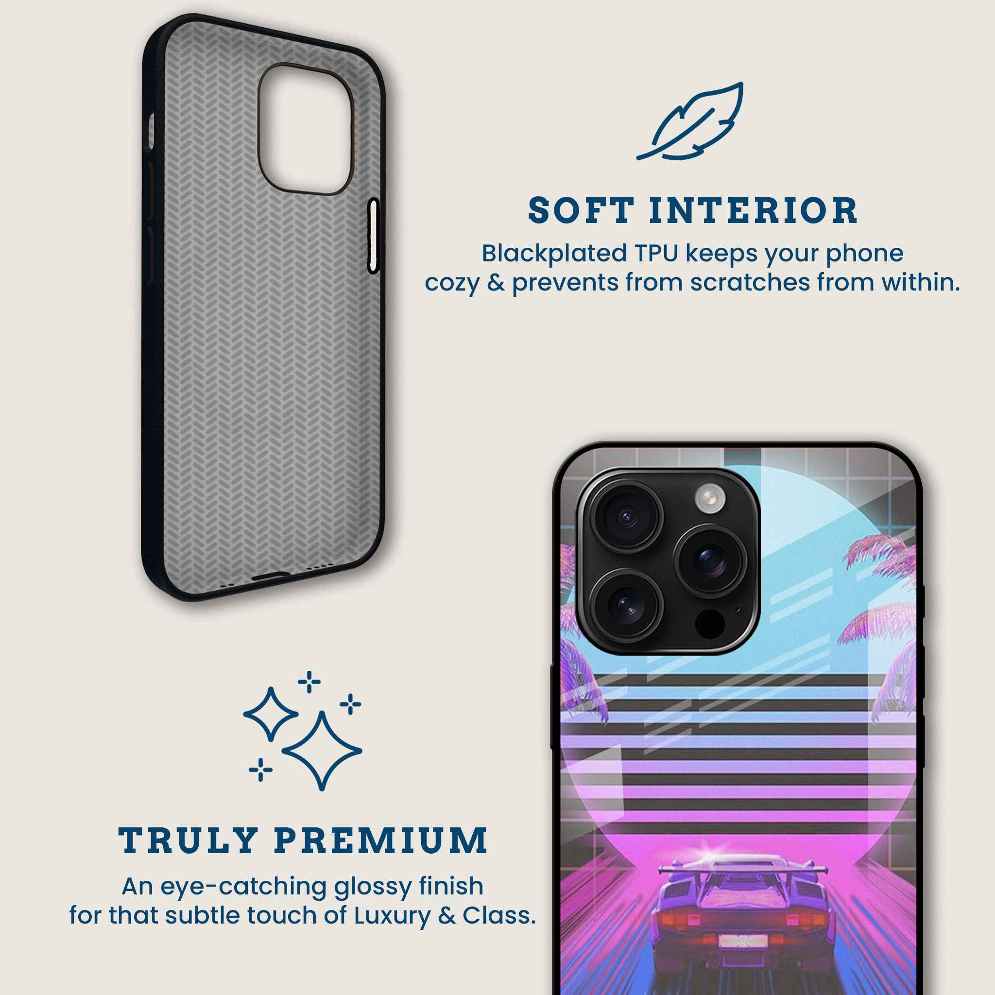 Retro Drive 80s Car Art Mobile Back Cover Brand Image