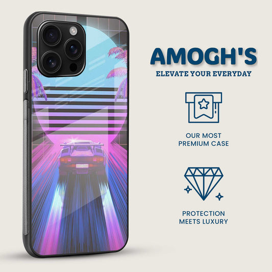 Retro Drive 80s Car Art Mobile Back Cover Side Image