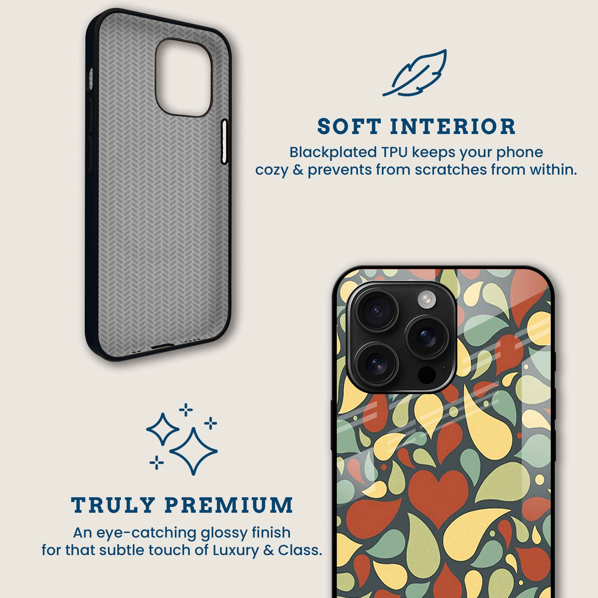 Retro Heart Drop Mobile Back Cover Brand Image