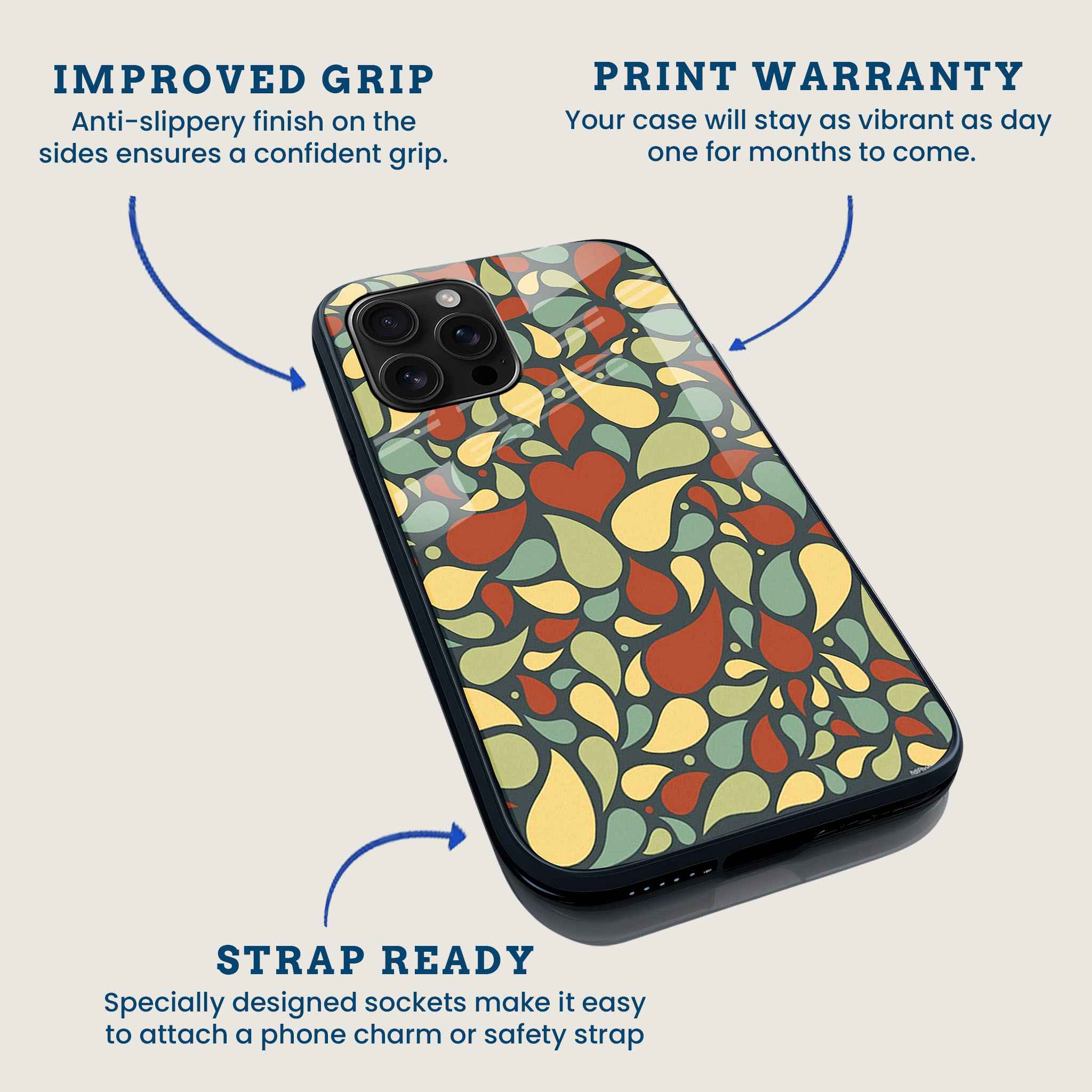 Retro Heart Drop Mobile Back Cover Feature Image