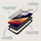 Retro Rays Stripe Mobile Back Cover Layer Image