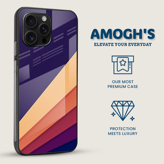 Retro Rays Stripe Mobile Back Cover Side Image
